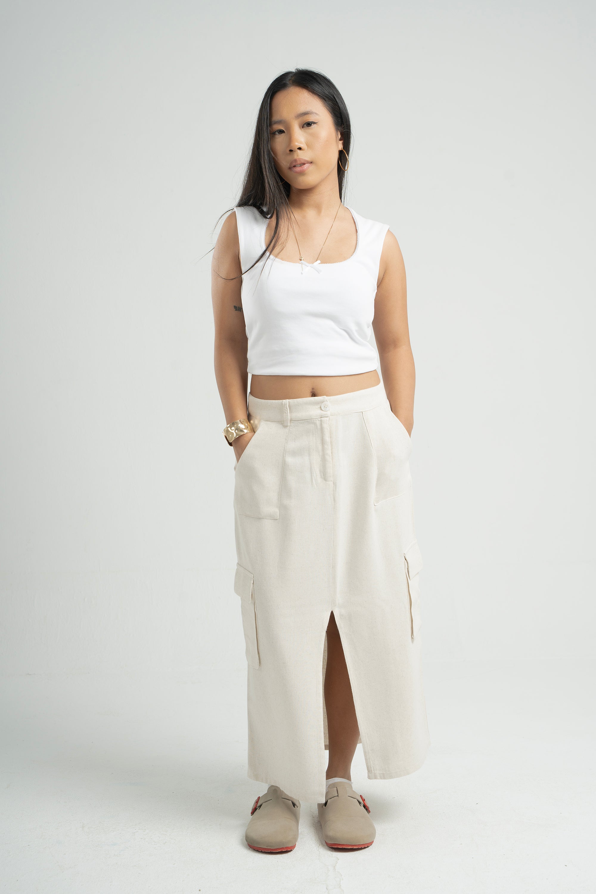Plain Linen Skirt